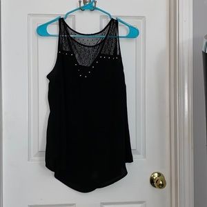 Metallic lined tank top